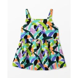 Hanna Andersson Muslin Parakeet Tree Peplum Tank Top Size 12